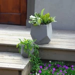 2-PIECE Square-top Cement Planters Moondust By Sunnydaze. Fixed Price $59.67.