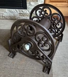 Hampton Bay Steel Decorative Wall Mount Garden Hose Reel, Holds 125 5/8 House. Fixed Price $85.00.