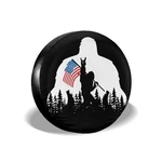 Bigfoot American Flag Camping Spare Tire Cover Wheel Protectors Weatherproof .... Fixed Price $29.02.