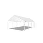 18-FEET By 27-FEET, 2-INCH Hammertone Steel Frame, 10-LEG, Carport, White. Fixed Price $783.29.