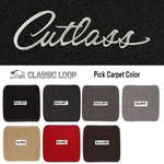 Lloyd Mats Classic Loop Oldsmobile Cutlass Silver Logo Front (1966-1977). Fixed Price $138.99.