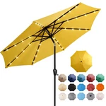 SUN-RAY9 Round Patio Umbrella With Solar Powered Led Lights, Tilt And Crank Lift. Fixed Price $72.99.