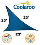 New Coolaroo Ultra Commercial Grade Shade Sail 23' Triangle Sapphire Blue. Fixed Price $289.87.