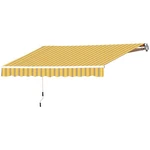 12'X10' Manual Retractable Balcony Yard Awning Patio Outdoor Sunshade Shelter. Fixed Price $239.99.
