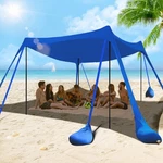 New Besuhot Beach Tent Sun Shelter 10X10FT Shade Canopy With 8 Sandbags, Upf 50+. Fixed Price $136.15.