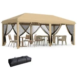 10'X20' Pop Up Party Tent Gazebo Wedding Canopy With 6 Sidewalls, Cream White. Fixed Price $226.99.