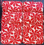 (set Of 2) Jordan Manufacturing Outdoor Chaise Lounge Chair Cushion Red Floral. Fixed Price $249.95.