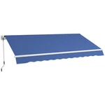 12' X 10' Outdoor Manual Retractable Awning Window Sunshade Shelter Dark Blue. Fixed Price $219.99.