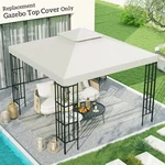 10' Square 2-TIER Gazebo Canopy Top Replacement, Cream White. Fixed Price $49.99.