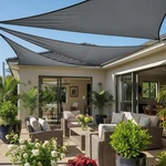 Cool Area Sun Shade Sail 10X10X14FT Triangle Canopy Outdoor Cover Fo. Fixed Price $31.61.