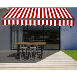 Aleko Motorized Retractable Home Patio Canopy Awning 16'X10' Red/white. Fixed Price $434.25.