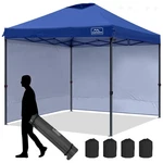 Kampkeeper 10X10 Pop Up Canopy Tent With 2 Sidewalls For Outdoor Use, Navy Blue. Fixed Price $139.99.