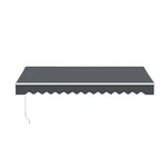 Aleko Retractable Patio Awning 13 X 10 Ft Deck Sunshade Canopy Grey Color. Fixed Price $291.51.