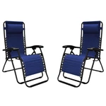 Caravan Canopy Infinity Zero Gravity Steel Frame Patio Deck Chair, Blue (4 Pack). Fixed Price $303.99.