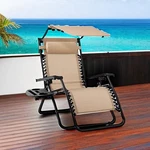 Best Choice Zero Gravity Patio Lounge Chair Recliner W/canopy, Folding, 1. Fixed Price $95.20.