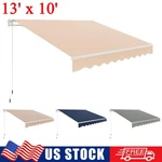 13' X 10' Patio Awning Retractable Sun Shade Canopy Waterproof Door Deck Shelter. Fixed Price $199.99.