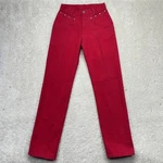 Vintage Ozark Mountain Jeans Womens 7/8 Red High Rise Straight Leg Denim Usa 90S. Fixed Price $29.99.