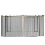 Outsunny Gazebo Replacement Netting 10X13 Screen Mesh Curtain 4 Panel Set. Fixed Price $71.98.