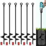 Lifebed 18" Heavy Duty Ground Anchors Screw Shed Trampoline Earth Kit. Fixed Price $67.39.