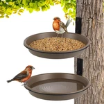 Fahawel 2 Pack Fence Bird Feeder Bath Tray For Outside, 8.4'' Sets, Brown. Fixed Price $29.88.