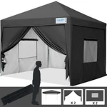 Quictent 10'X10' Heavy Duty Ez Pop Up Party Patio Gazebo Canopy W/ Sidewall. Fixed Price $135.99.