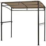 7'X4.5' Grill Gazebo Outdoor Patio Garden Bbq Canopy Shelter Storage Hook Brown. Fixed Price $118.00.