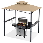 Abccanopy 8X5 Grill Gazebo Shelter Outdoor Bbq With Led Light Khaki. Fixed Price $391.49.