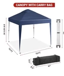 10 X Ft Pop Up Canopy Tent, Height Adjustable Sun Shade Shelter With Top V.... Fixed Price $109.00.