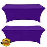 Eurmax Usa 2PC Rectangular Spandex Table Cover Purple 4FT Folding. Fixed Price $46.99.