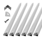 Hamrvl 6-PACK 1FT/30CM 16X16MM Led Aluminum Channel System With 1FT, Silver. Fixed Price $17.50.