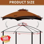 Scocanopy Rust Red Gazebo Top For Lowe's Allen Roth 10X12 GF-12S004B-1. Fixed Price $237.99.