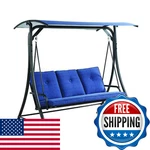 Garden Winds Blue Swing Canopy Top Cover Riplock 350 True Navy RUS415G-GR. Fixed Price $115.13.