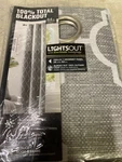 Lightsout Enershield HDTRLLS-020-466 Trellis Gray Blackout Curtain 38X84 In. Pan. Fixed Price $15.88.