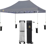 Heavy Duty 10X15 Pop Up Canopy Tent With Stakes, Sandbags & Ropes - Grey. Fixed Price $533.99.