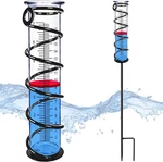 Outdoor Rain Gauge With Stake Metal Frame Yard Garden Water Meterv. Fixed Price $15.57.