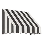 Awntech 4.375 Ft San Francisco Fixed Awning Acrylic Fabric, Black/white Stripe. Fixed Price $477.12.