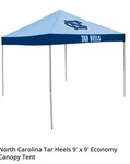 University Of North Carolina Tar Heels Logo Brand Economy Canopy Pop Up Tent. Fixed Price $129.99.