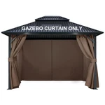 Cowvie 4-PANEL 10 X 12 Gazebo Replacement Curtains, Patio Privacy Sidewalls W.... Fixed Price $119.67.