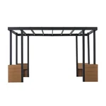 Sunjoy Marbella 10 X 12FT. Outdoor Patio Black Steel Frame Pergola With.... Fixed Price $1515.56.