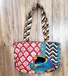 Angel Fish Zipper Canvas Tote Bag Sun N' Sand Paul Brent Coastal Life Signed Art. Fixed Price $22.00.