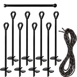 Ashman Black Ground Anchor (8 Pack) 15 Inches Length And 10MM Thick Dia.... Fixed Price $57.21.