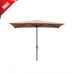 Abble 10X6.5FT Patio Umbrella Crank Handle Ribs Waterproof Outdoor Tan. Fixed Price $43.69.