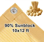 10 FT.X12 FT.90% Shade Fabric Sun Cloth W/grommets For Pergola Cover Canop. Fixed Price $19.99.