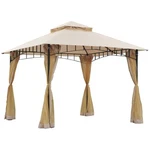 10' X Metal Outdoor Gazebo Canopy W/mesh Netting & Double-tier Roof, Beige. Fixed Price $180.16.