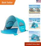 Beach Tent Sun Shelter With + Uv Protection, Instant Easy Setup .... Fixed Price $83.19.