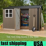 Garvee 10X8FT Outdoor Metal Storage Shed,galvanized Steel, Lockable,weatherproof. Fixed Price $379.69.