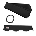 Aleko 12X10 Retractable Black Awning Fabric Universal Replacement Uv Protected. Fixed Price $83.19.