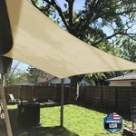 Beige Sun Shade Sail Canopy Patio Lawn Garden Cover 16X16-24X24 Rectangle Square. Fixed Price $169.73.