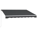 10' X 8' Electric Retractable Patio Awning W/ Remote Uv Resistant Dark Gray. Fixed Price $235.99.