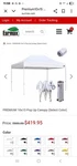 Eurmax 10X20 Ez Pop Up Outdoor Event Canopy Instant Party Tent Shade Shelter. Fixed Price $350.00.